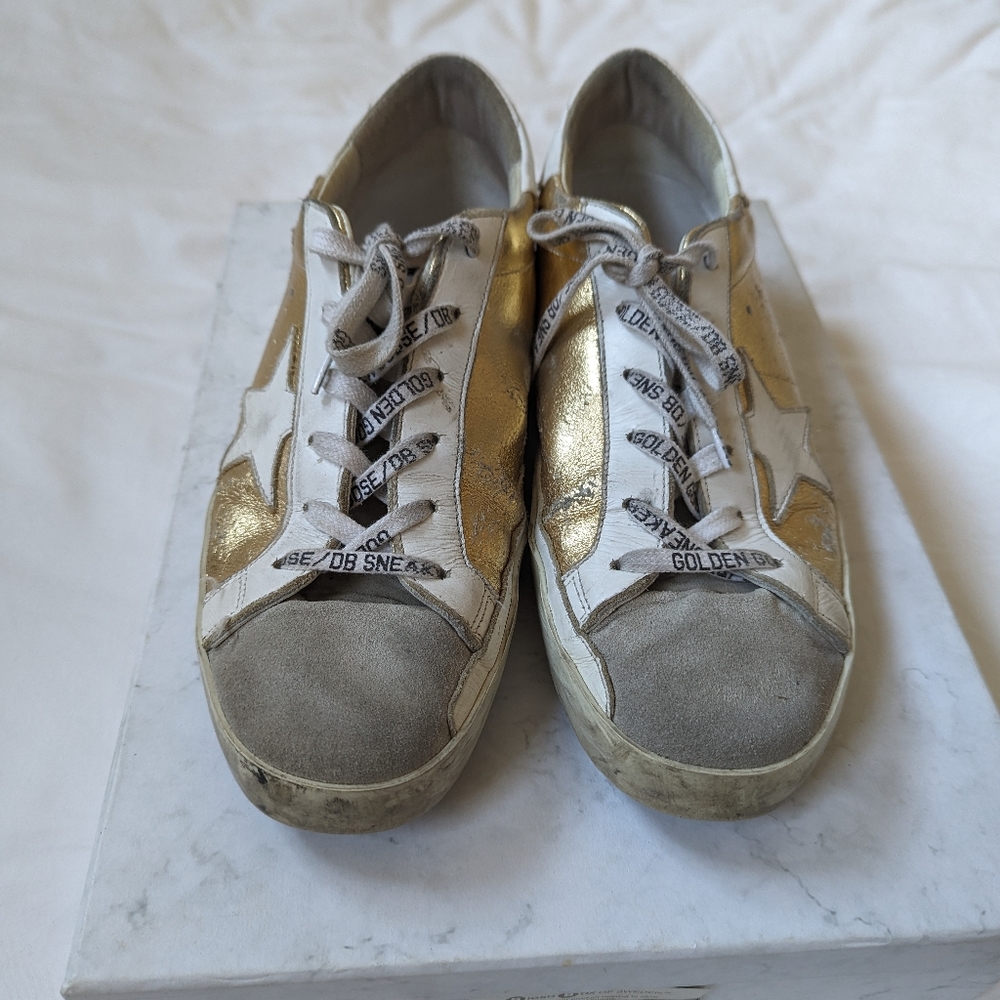 Gold Golden Goose Superstar 41